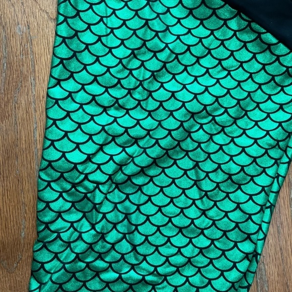 Handmade iridescent mermaid fish scales metallic leggings-XL - Picture 10 of 10